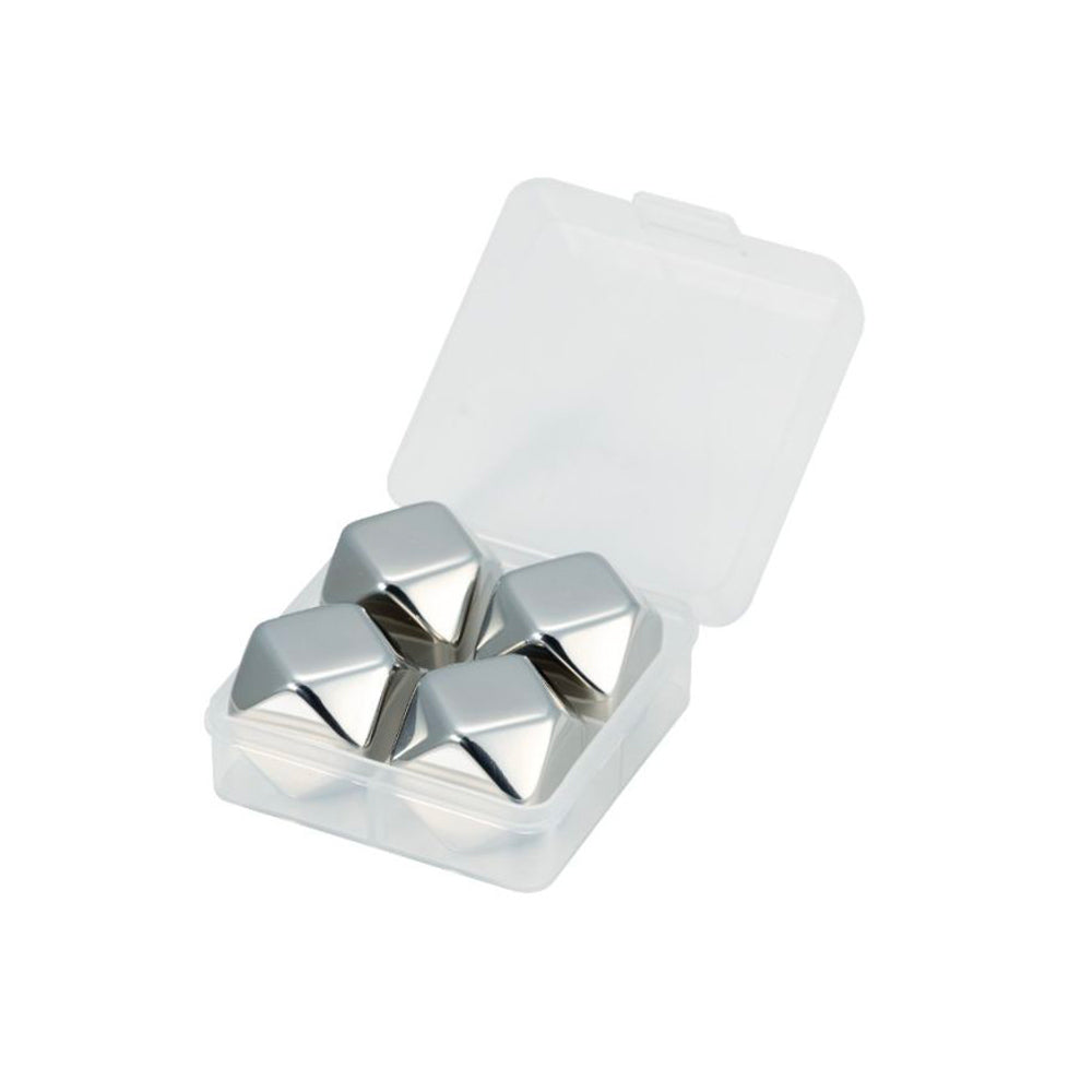 Ilsa Cubitos de hielo reutilizables en acero inoxidable set 4 piezas