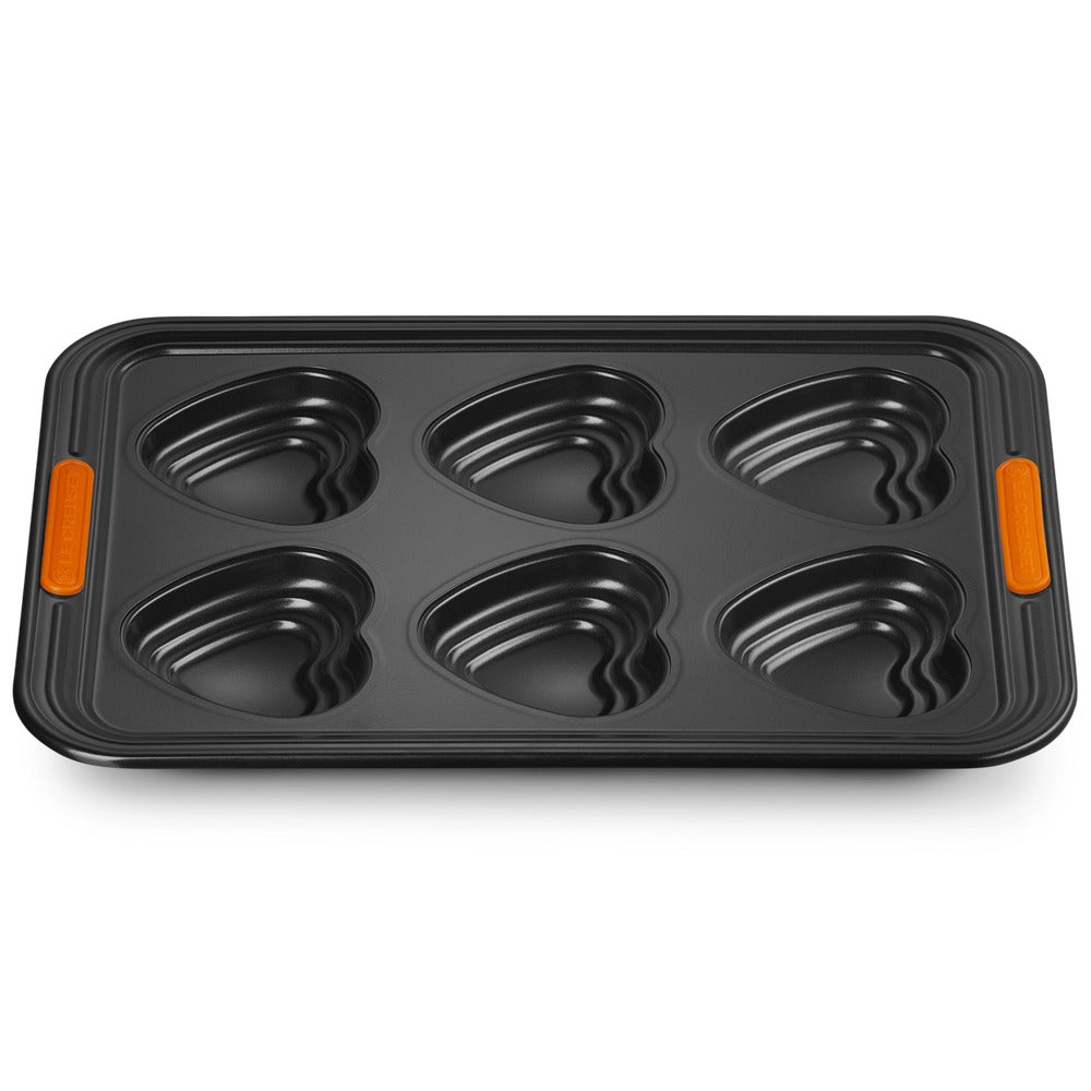 6 Forme - Le Creuset Cuore Non-Stick Muffin Mold In Acciaio