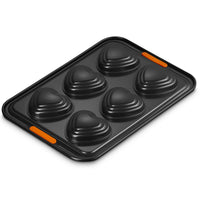 6 Forme - Le Creuset Cuore Non-Stick Muffin Mold In Acciaio