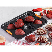6 Forme - Le Creuset Cuore Non-Stick Muffin Mold In Acciaio