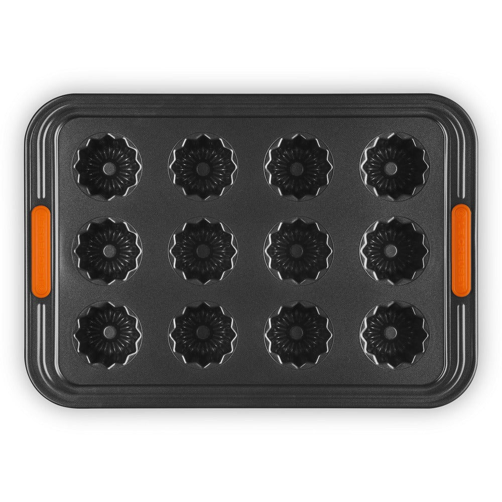 12 Cavities - Le Creuset Special Shapes Non-Stick Canelé Mold In Carbon Steel