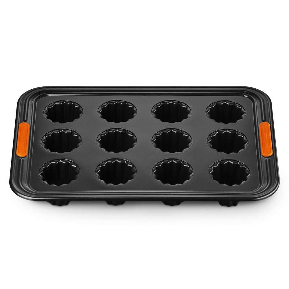 12 Cavities - Le Creuset Special Shapes Non-Stick Canelé Mold In Carbon Steel