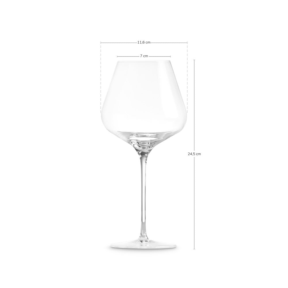 Le Creuset Borgogna Rotweinglas aus Glas - Set mit 4 Stück