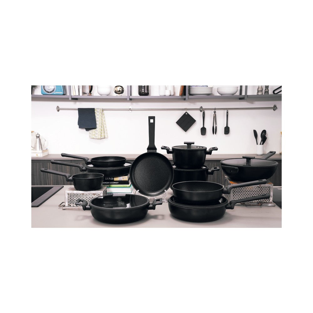Sambonet Titan Pro Double Induction Coperchio In Vetro  Con Bordo In Silicone