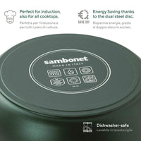 Sambonet Titan Pro Green Padella Bassa Antiaderente In Alluminio