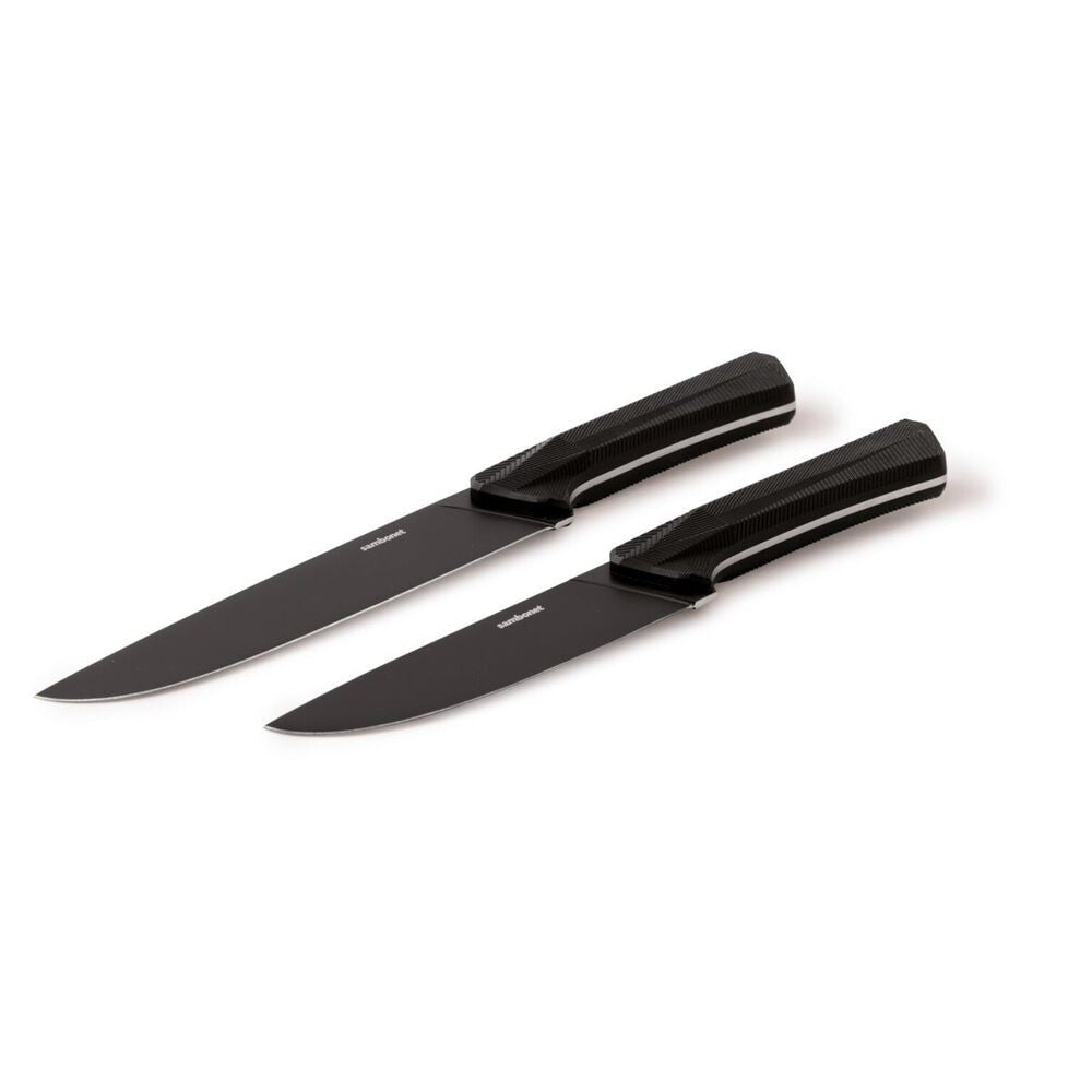 16 cm - Sambonet Black Edge Coltello Cucina In Acciaio Inox Manico In Nylon