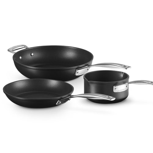 Le Creuset Essential Set cacerolas y sartenes antiadherentes de aluminio set de 3 piezas
