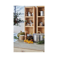 Sambonet 1965 Vintage Casseruola Bassa In Acciaio Inox Manici In Ottone