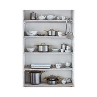 Sambonet 1965 Vintage Casseruola Bassa In Acciaio Inox Manici In Ottone