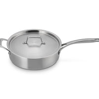 Le Creuset Essential Acciaio Inox Sauteuse Haute Avec Couvercle Et Long Manche En Acier Inoxydable