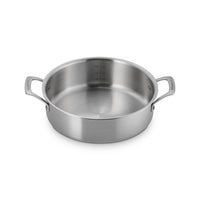 Le Creuset Essential Acciaio Inox Padella Alta Sautè Con Coperchio e Doppie Maniglie In Acciaio Inox