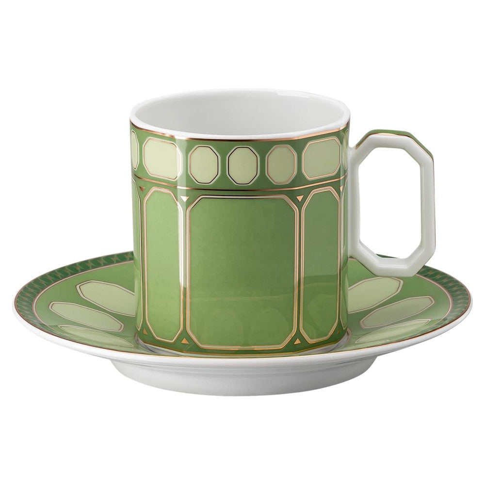 18 cl - Swarovski x Rosenthal Signum Kaffeetasse mit Untertasse aus Porzellan