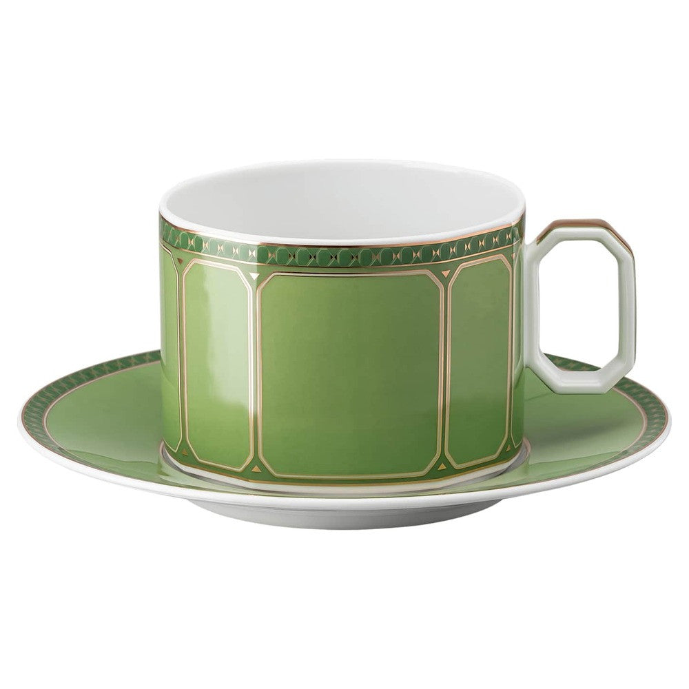 35 cl Swarovski x Rosenthal Signum Taza Cappuccino con Platillo en Porcelana