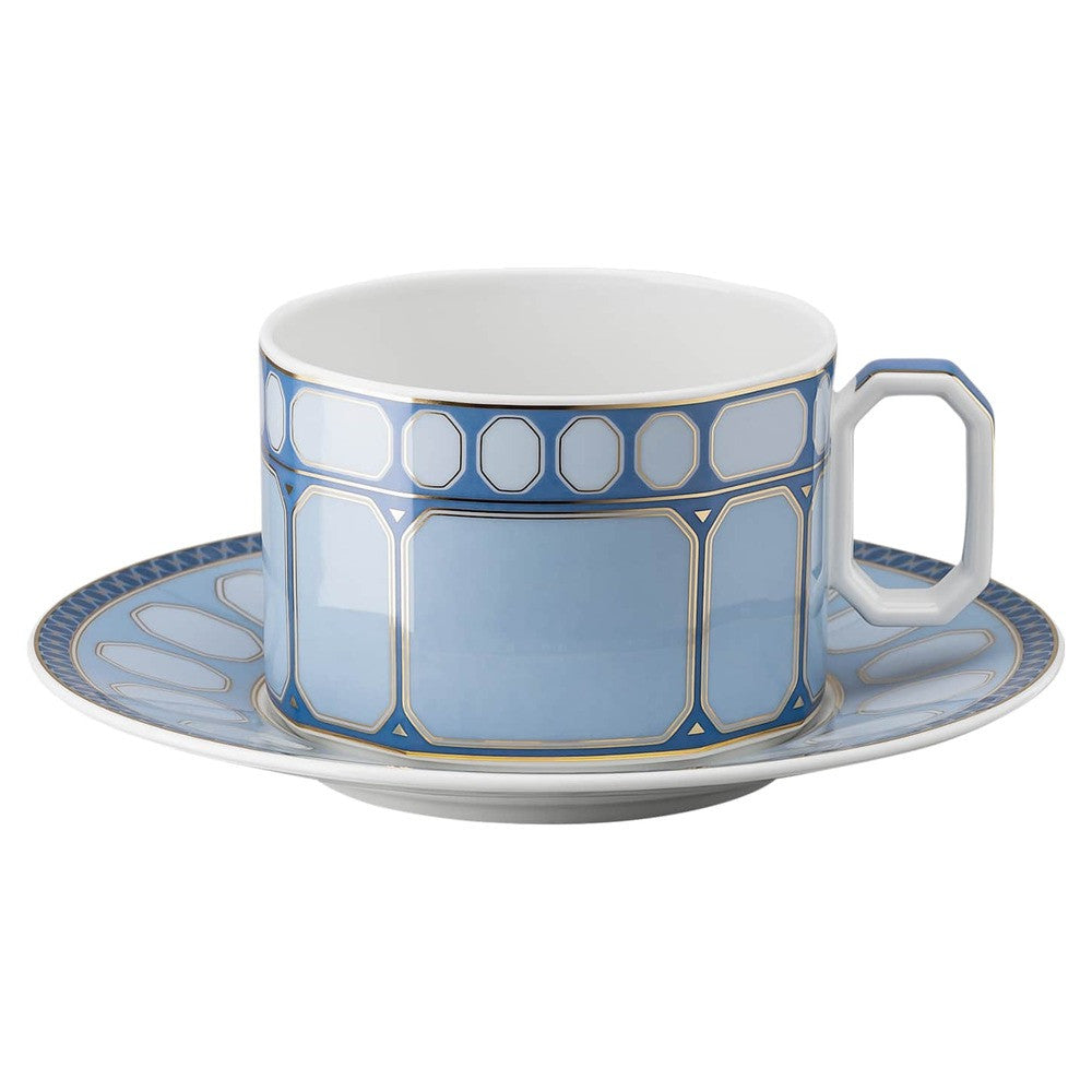 26 cl - Swarovski x Rosenthal Signum Theekop Met Schotel Van Porselein