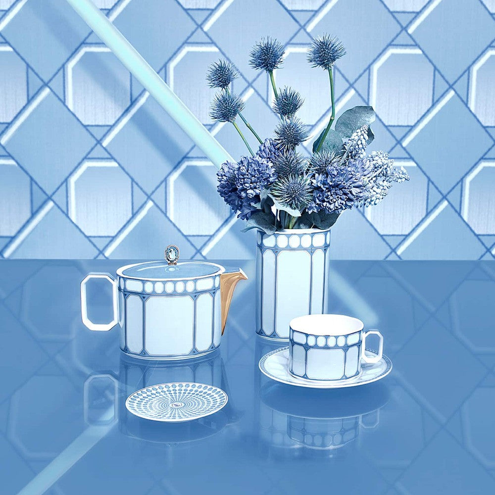 26 cl - Swarovski x Rosenthal Signum Theekop Met Schotel Van Porselein