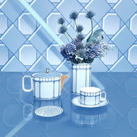 26 cl - Swarovski x Rosenthal Signum Theekop Met Schotel Van Porselein