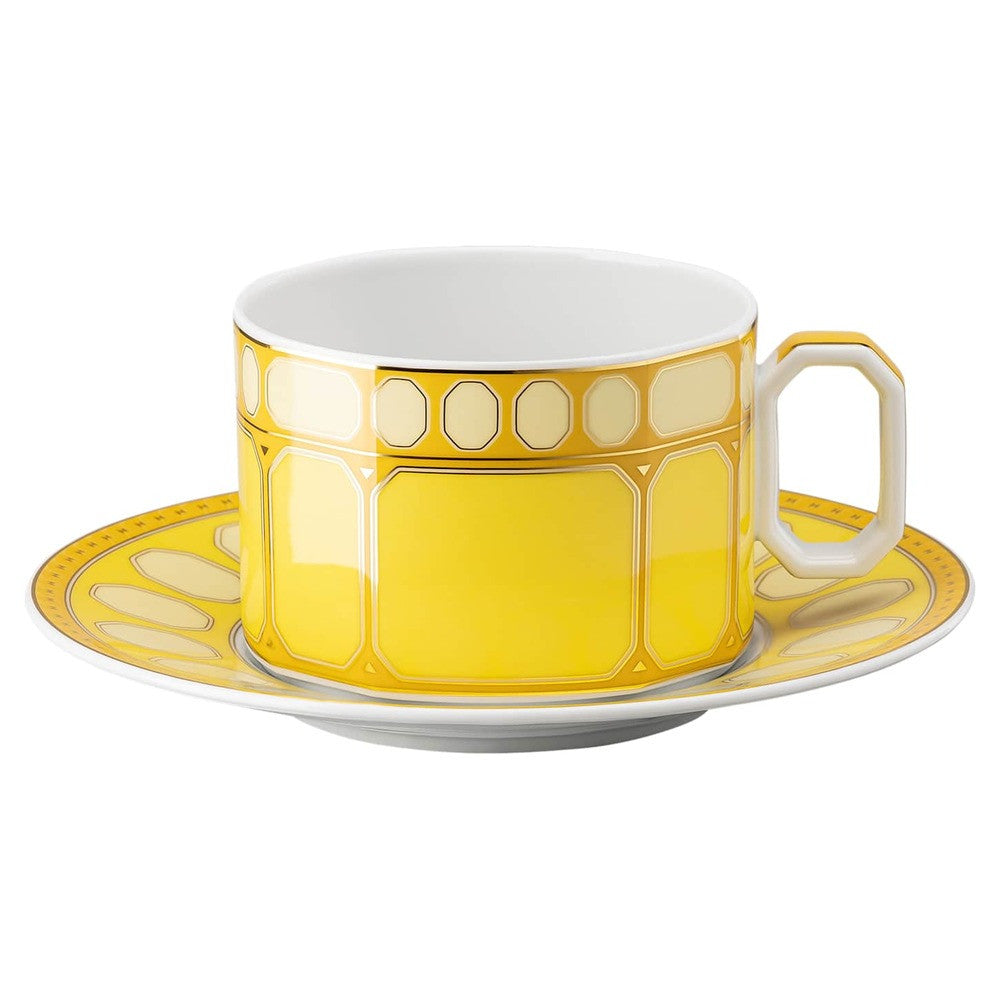 26 cl - Swarovski x Rosenthal Signum Theekop Met Schotel Van Porselein
