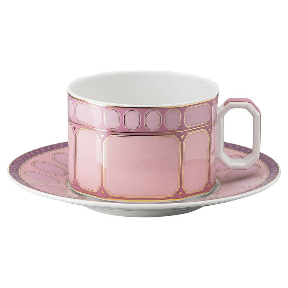 26 cl - Swarovski x Rosenthal Signum Theekop Met Schotel Van Porselein