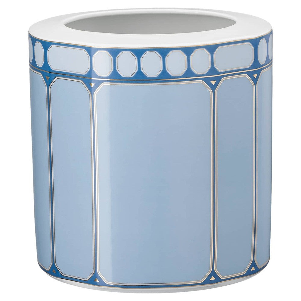 16.9 cm - Swarovski x Rosenthal Signum Jarrón Redondo En Porcelana