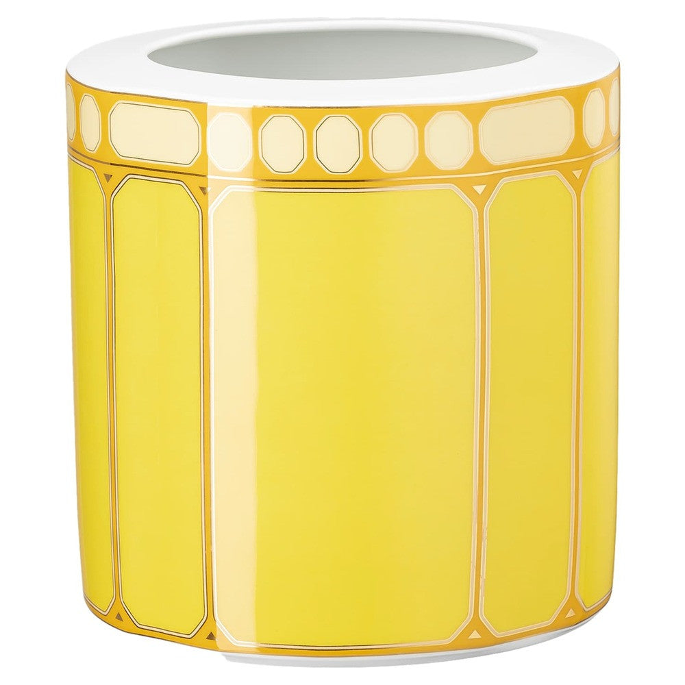 16.9 cm - Swarovski x Rosenthal Signum Jarrón Redondo En Porcelana