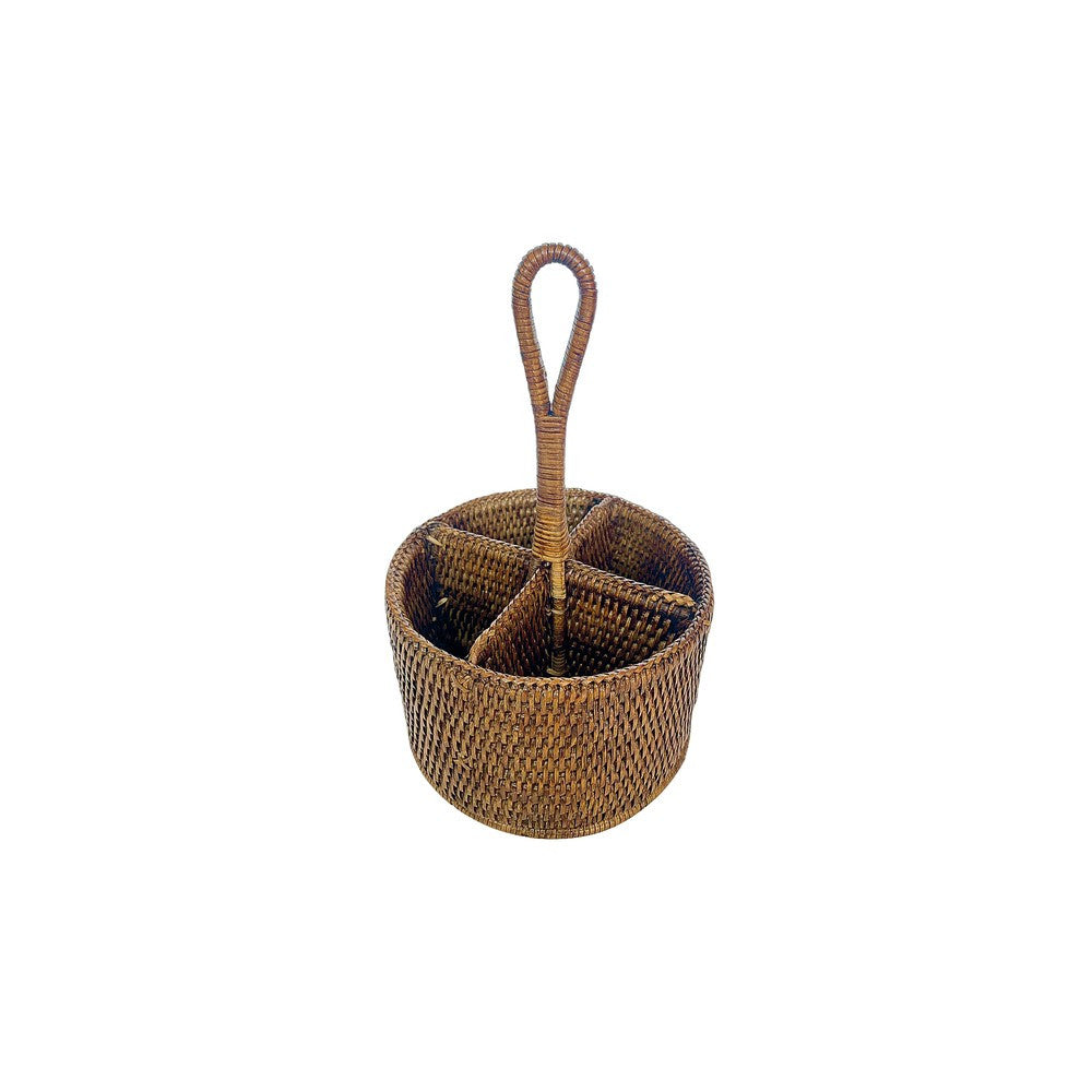 20 cm - Sambonet Radici Contenant Rond En Rotin