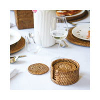 12 cm - Sambonet Radici Ronde Rattan Onderzetter