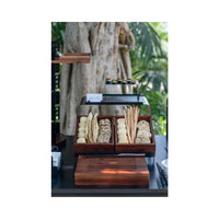 31.0x23.1 cm - Sambonet Radici Elevador buffet rectangular de acero inoxidable