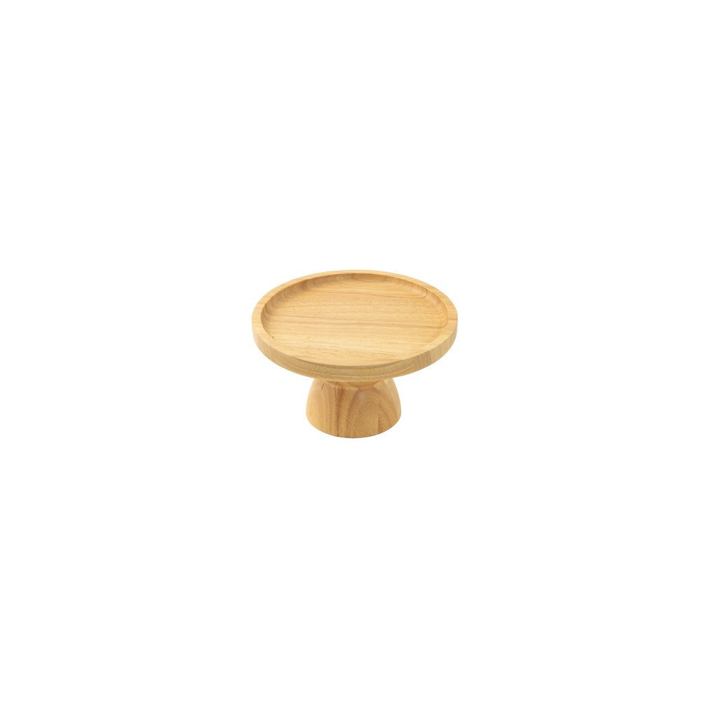 20 cm - Sambonet Radici Soporte Redondo para Tartas En Madera de Caucho
