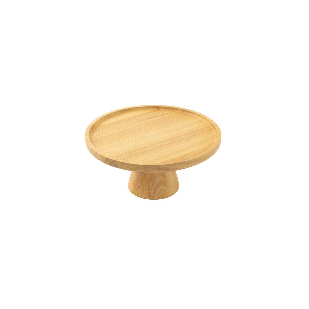 30 cm - Sambonet Radici Soporte elevado redondo en madera de caucho