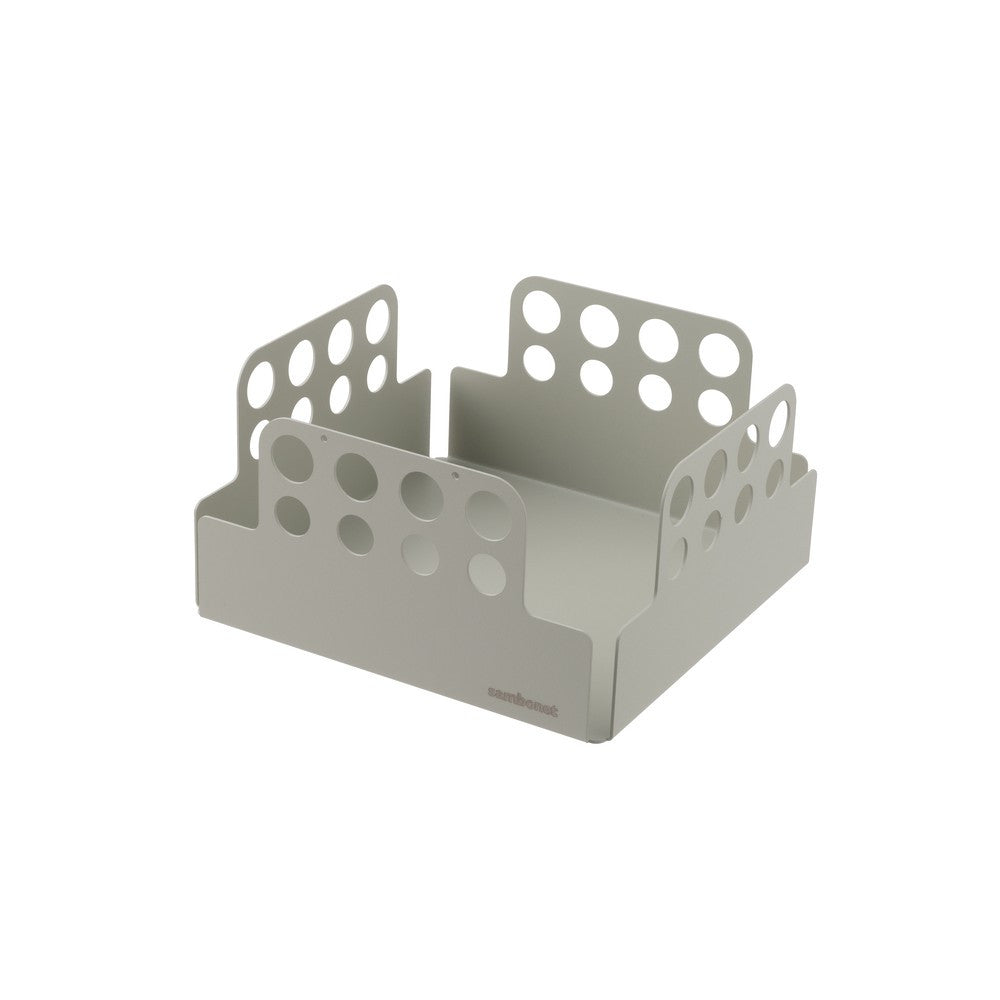 19.5x19.5 cm - Sambonet Radici Servilletero cúbico de acero inoxidable