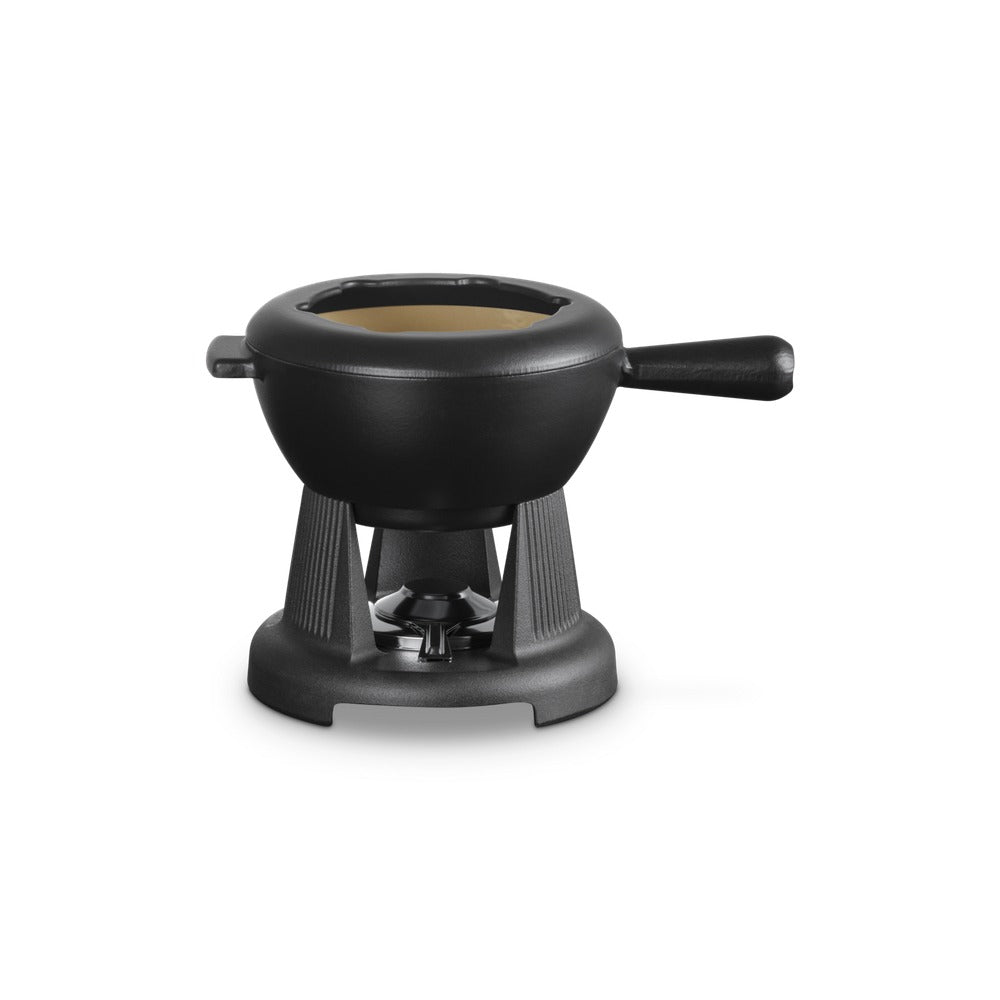 Le Creuset Savoiarda Fondue-Set mit 6 Gabeln und Brenner aus glasiertem Gusseisen