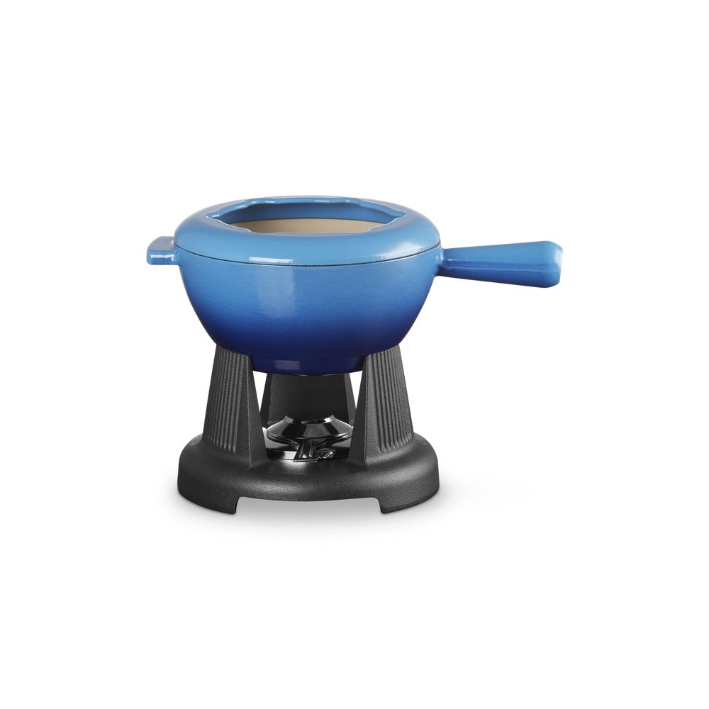 Le Creuset Savoiarda Fondue-Set mit 6 Gabeln und Brenner aus glasiertem Gusseisen