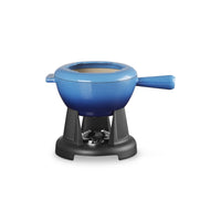Le Creuset Savoiarda Fondue-Set mit 6 Gabeln und Brenner aus glasiertem Gusseisen