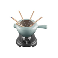 Le Creuset Savoiarda Fondue-Set mit 6 Gabeln und Brenner aus glasiertem Gusseisen