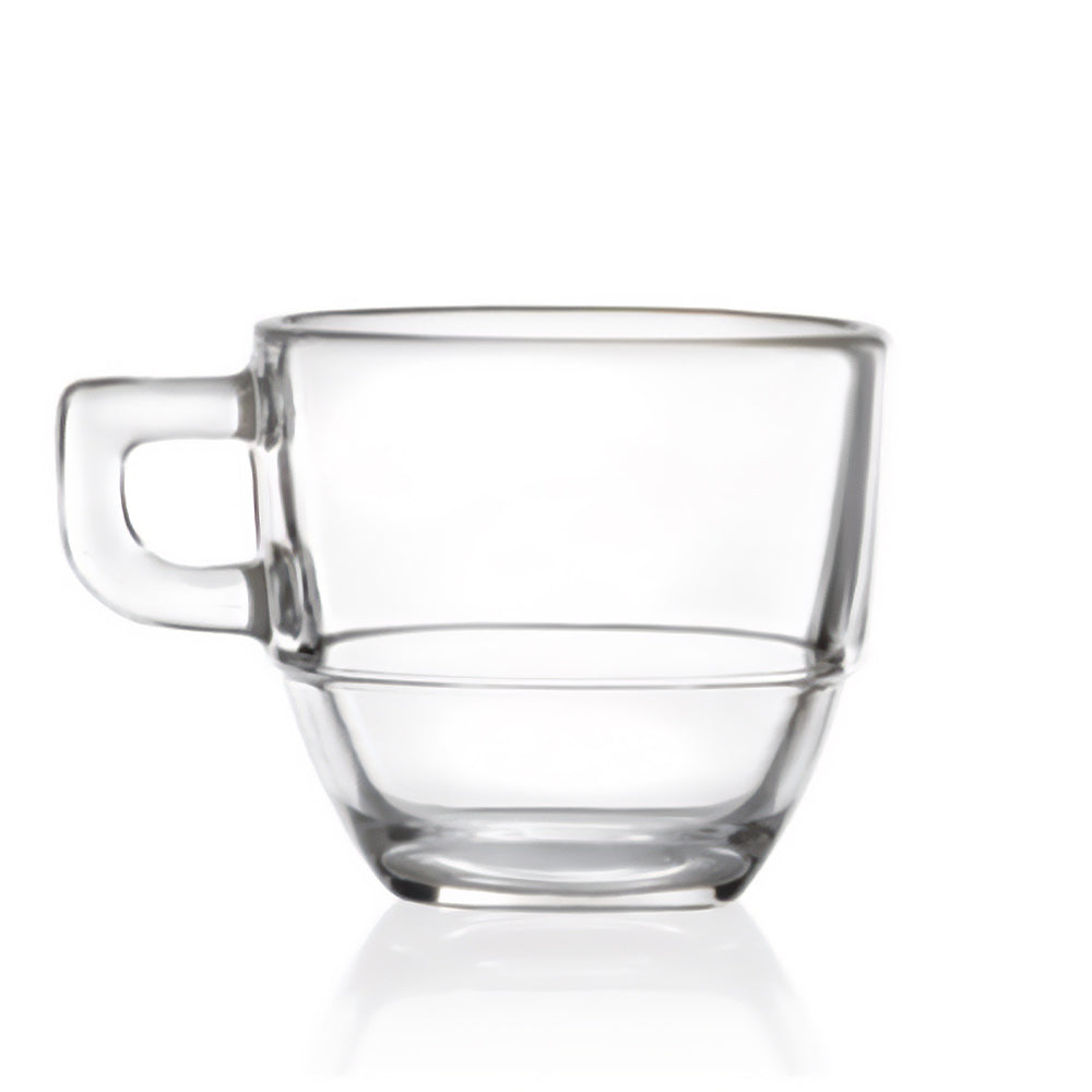 12 cl - RCR Cristalleria Italiana Caffè Barley Tea Cup In Luxion Crystal Glass Set 6 Pcs