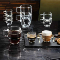 12 cl - RCR Cristalleria Italiana Caffè Barley Tea Cup In Luxion Crystal Glass Set 6 Pcs