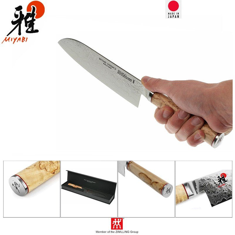 Zwilling Miyabi 5000Mcd Santoku Mes In Roestvrij Staal
