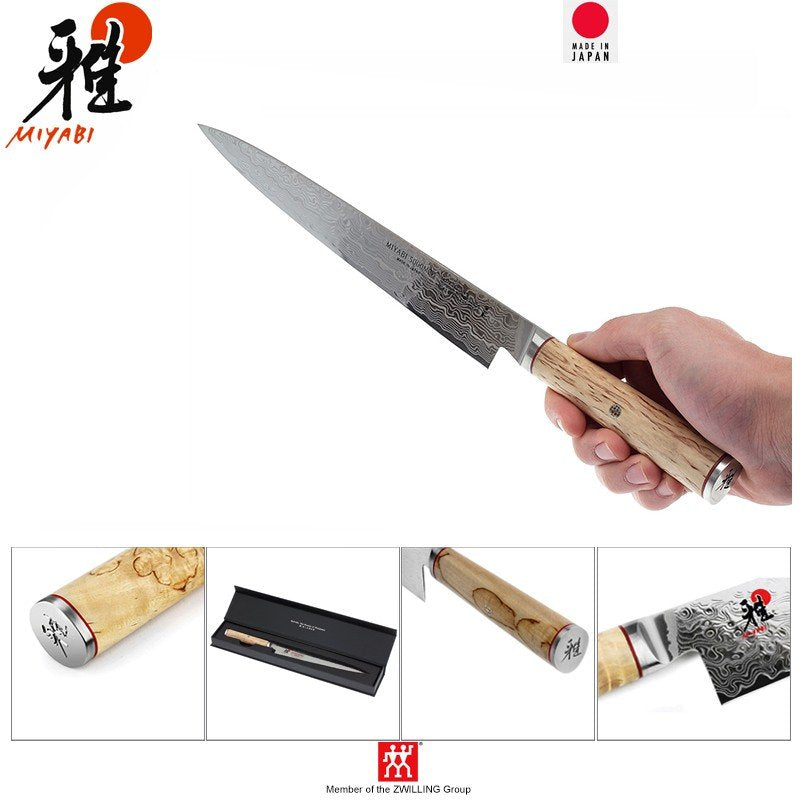 24 Cm Zwilling Miyabi 5000Mcd Cuchillo sujihiki de acero inoxidable
