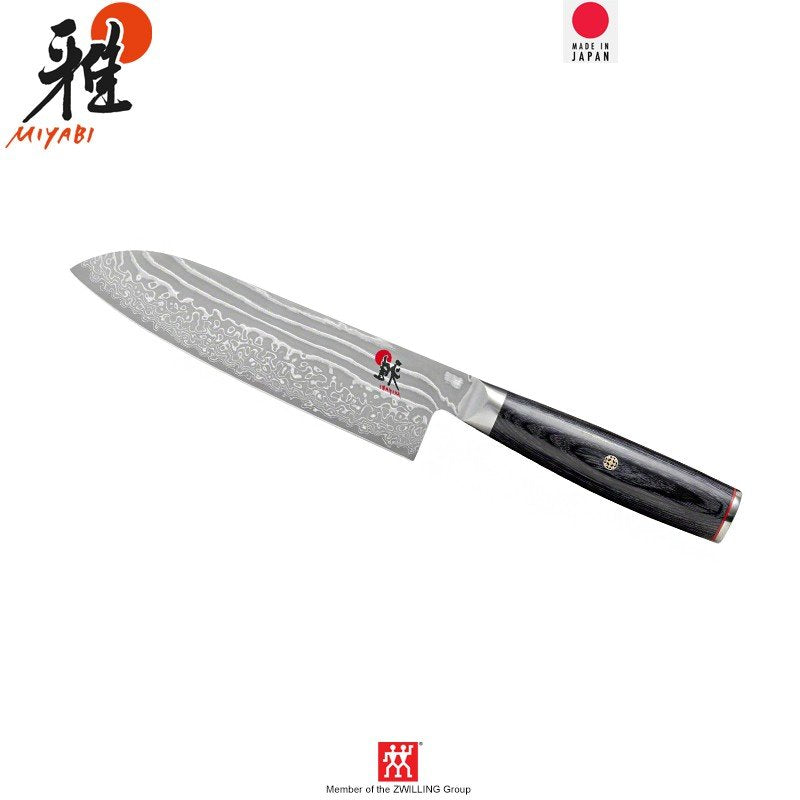 18 Cm Zwilling Miyabi 5000Fcd Couteau santoku en acier inox