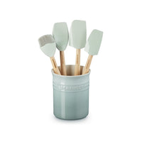Le Creuset Craft Evolution set spatules de cuisine en silicone avec porte-spatules en grès - set 5 pièces