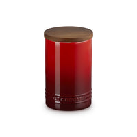 77 cl - Le Creuset Evolution bocal en grès vitrifié avec couvercle en bois