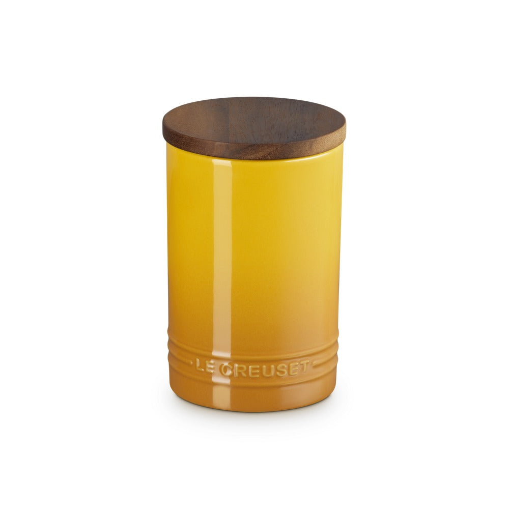 77 cl - Le Creuset Evolution bocal en grès vitrifié avec couvercle en bois