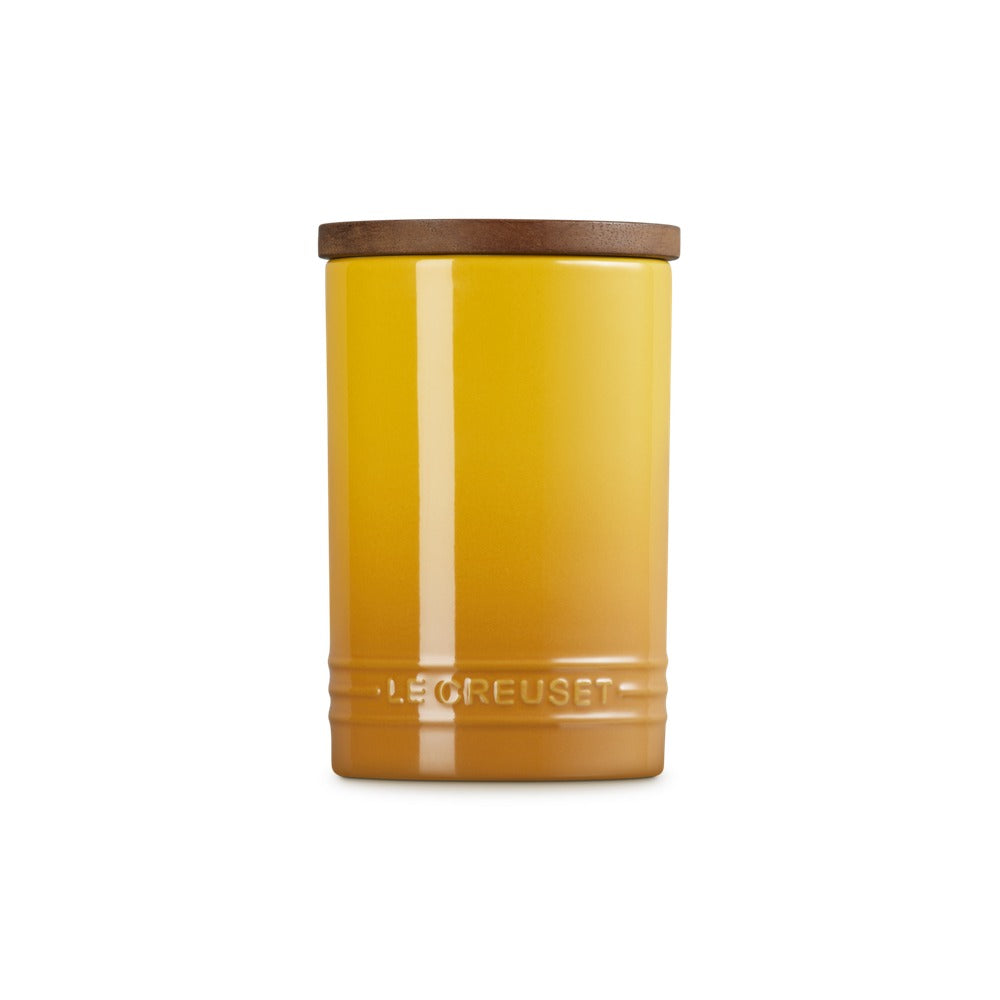 77 cl - Le Creuset Evolution bocal en grès vitrifié avec couvercle en bois