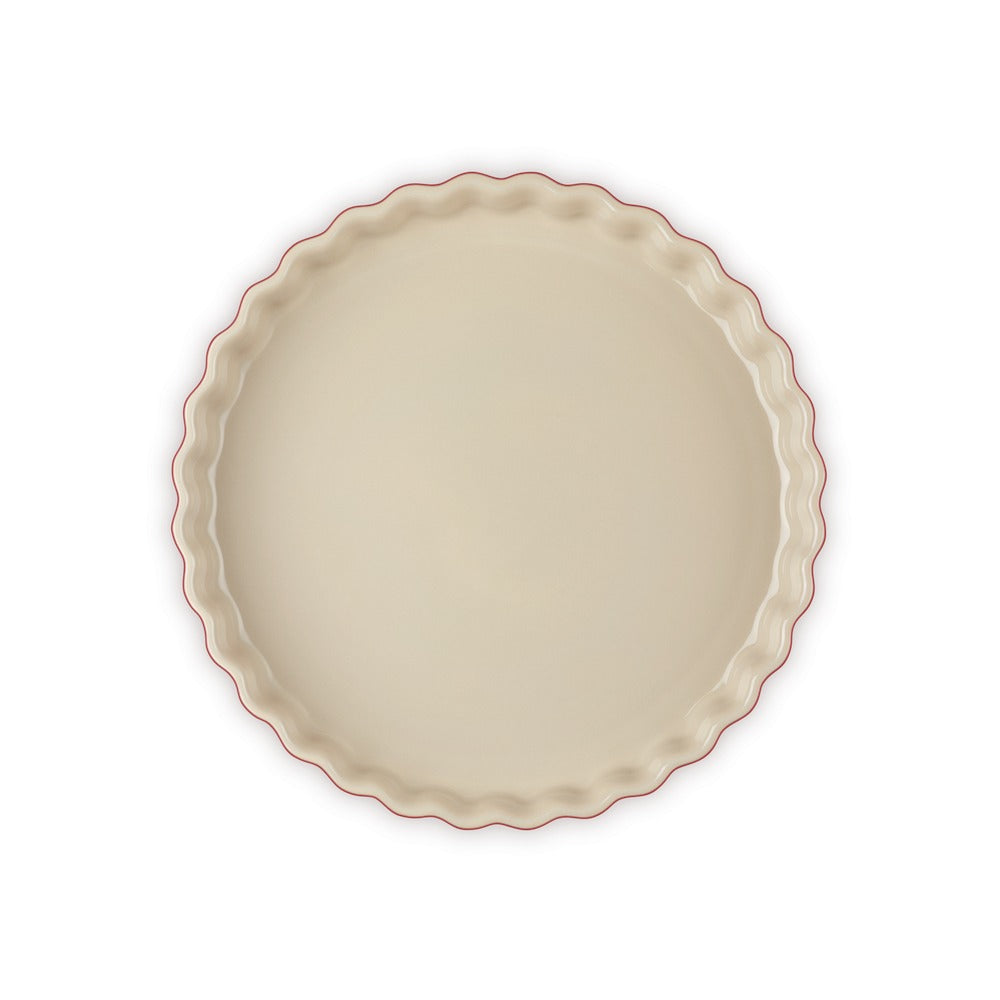 28 cm - Le Creuset Tradition moule à tarte rond en grès vitrifié
