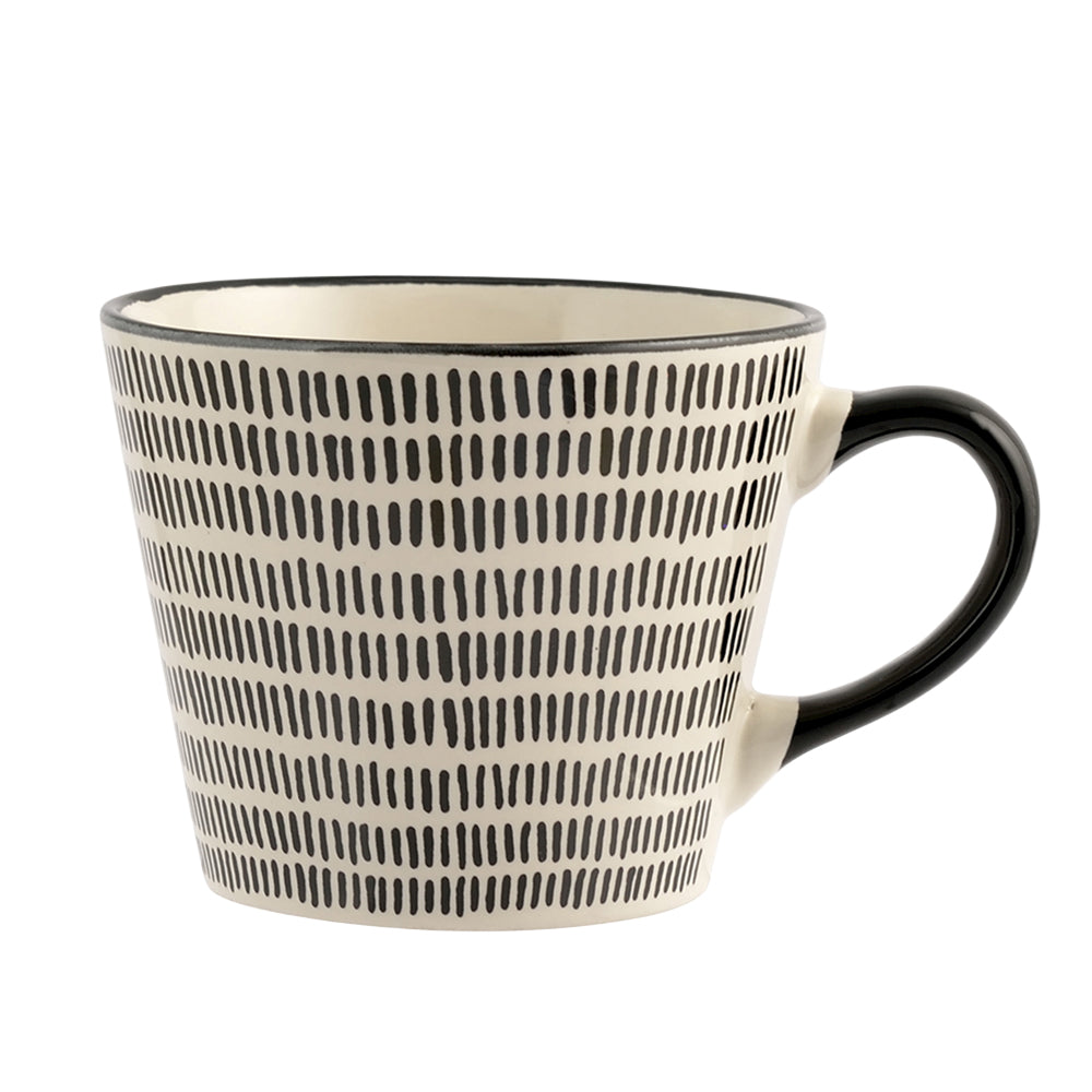 34 cl - H&H Vhera Tasse Cappuccino Couleurs Assorties en Grès Lot de 6 Pièces