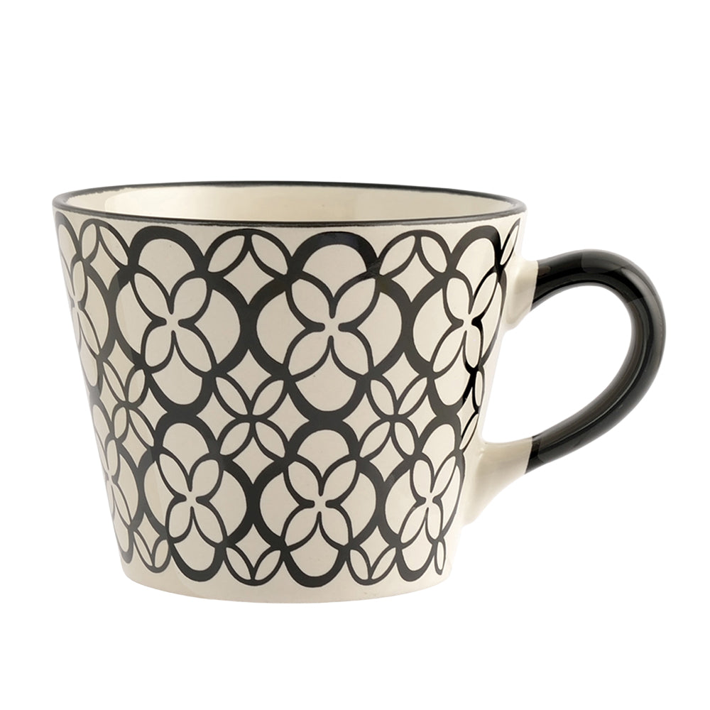 34 cl - H&H Vhera Tasse Cappuccino Couleurs Assorties en Grès Lot de 6 Pièces