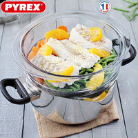 Pyrex Classic Panier vapeur rond en verre borosilicaté