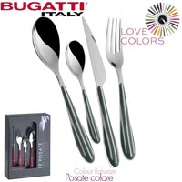 Bugatti Zebra Servizio Posate Acciaio Inox E Abs Set 24 Pz