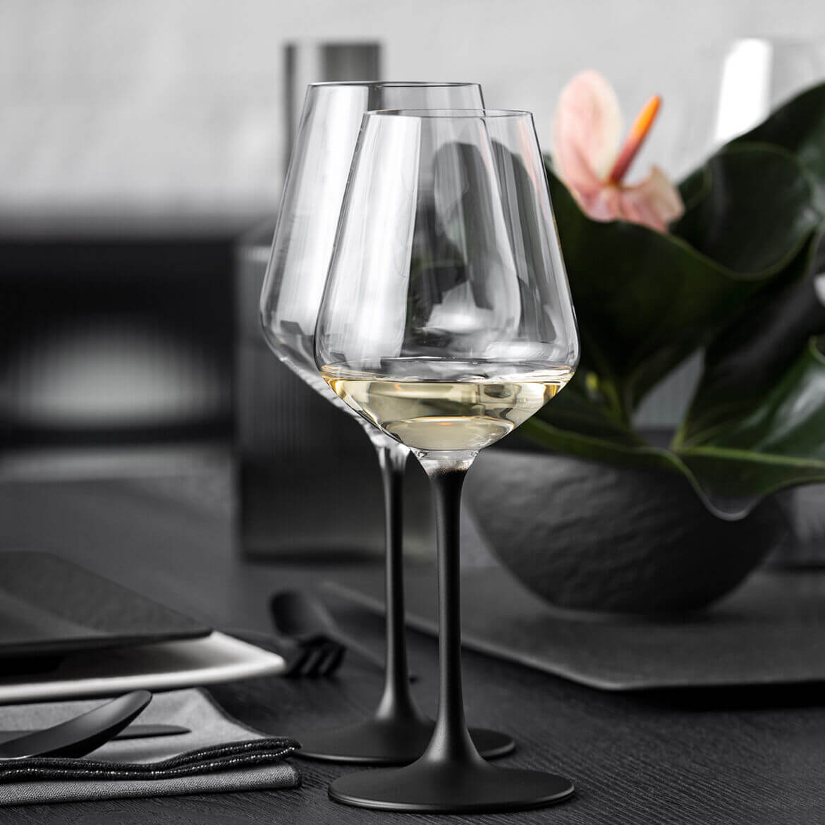 38 Cl Villeroy And Boch Manufacture Rock Copa De Vino Blanco De Vidrio Set 4 Pezzi