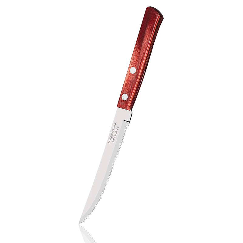 Tramontina Tradicional Cuchillo para Bistec En Acero Inoxidable Poliwood Set de 6 Pzas